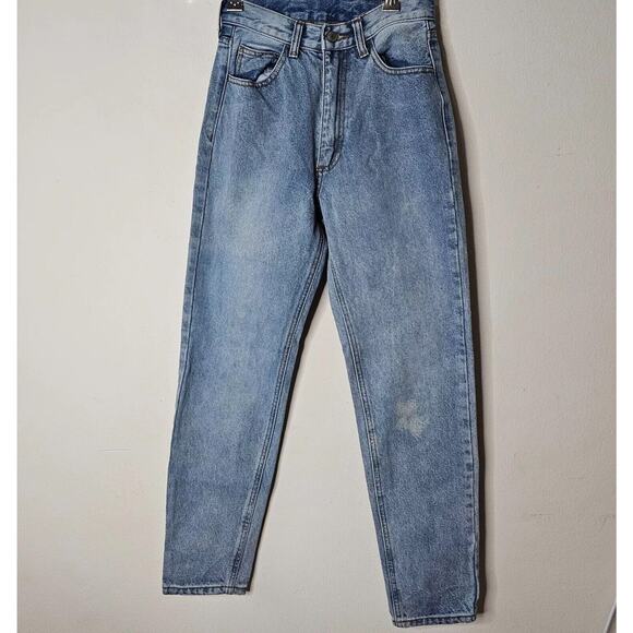 John Galt Brandy Melville Light Blue Wash Slightly Distressed Mom Jeans Small - Picture 1 of 5